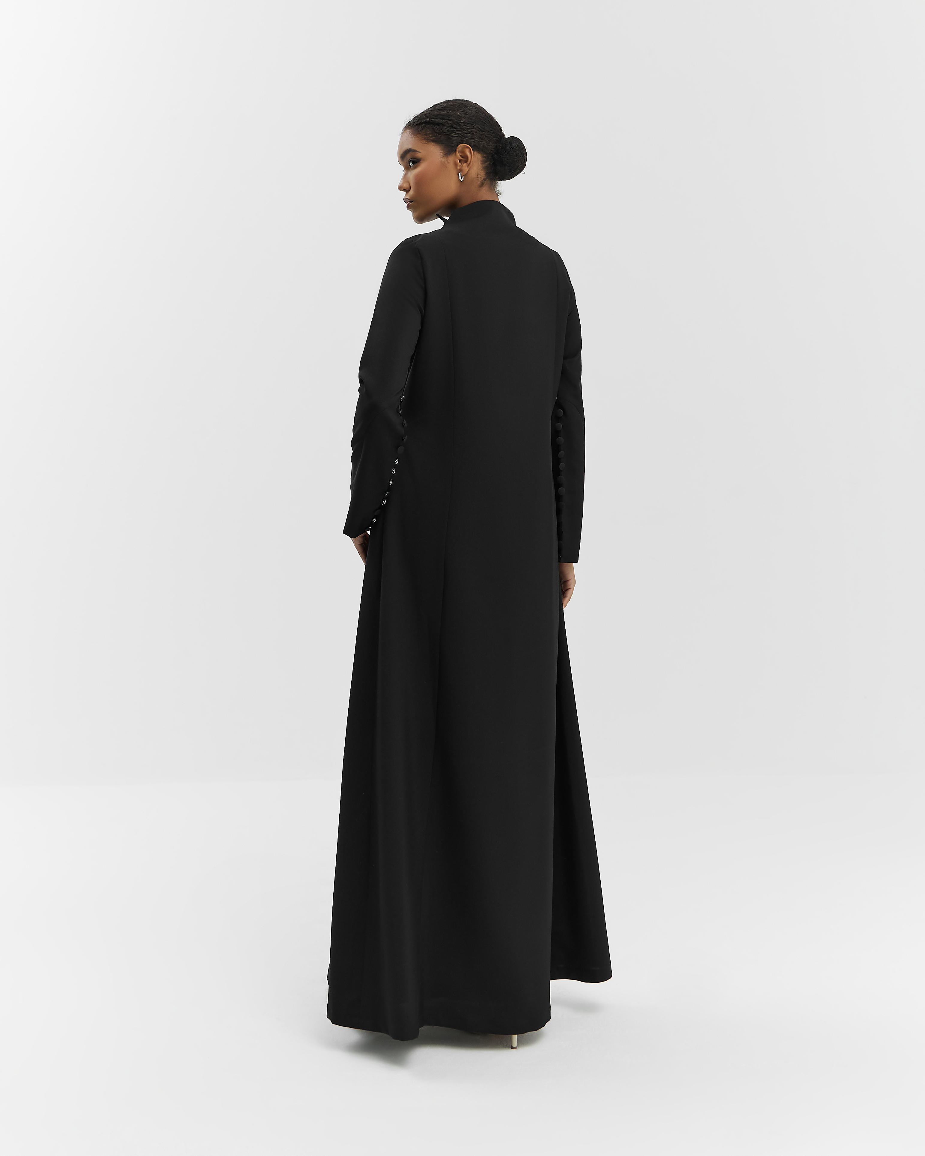 High Neck Buttoned