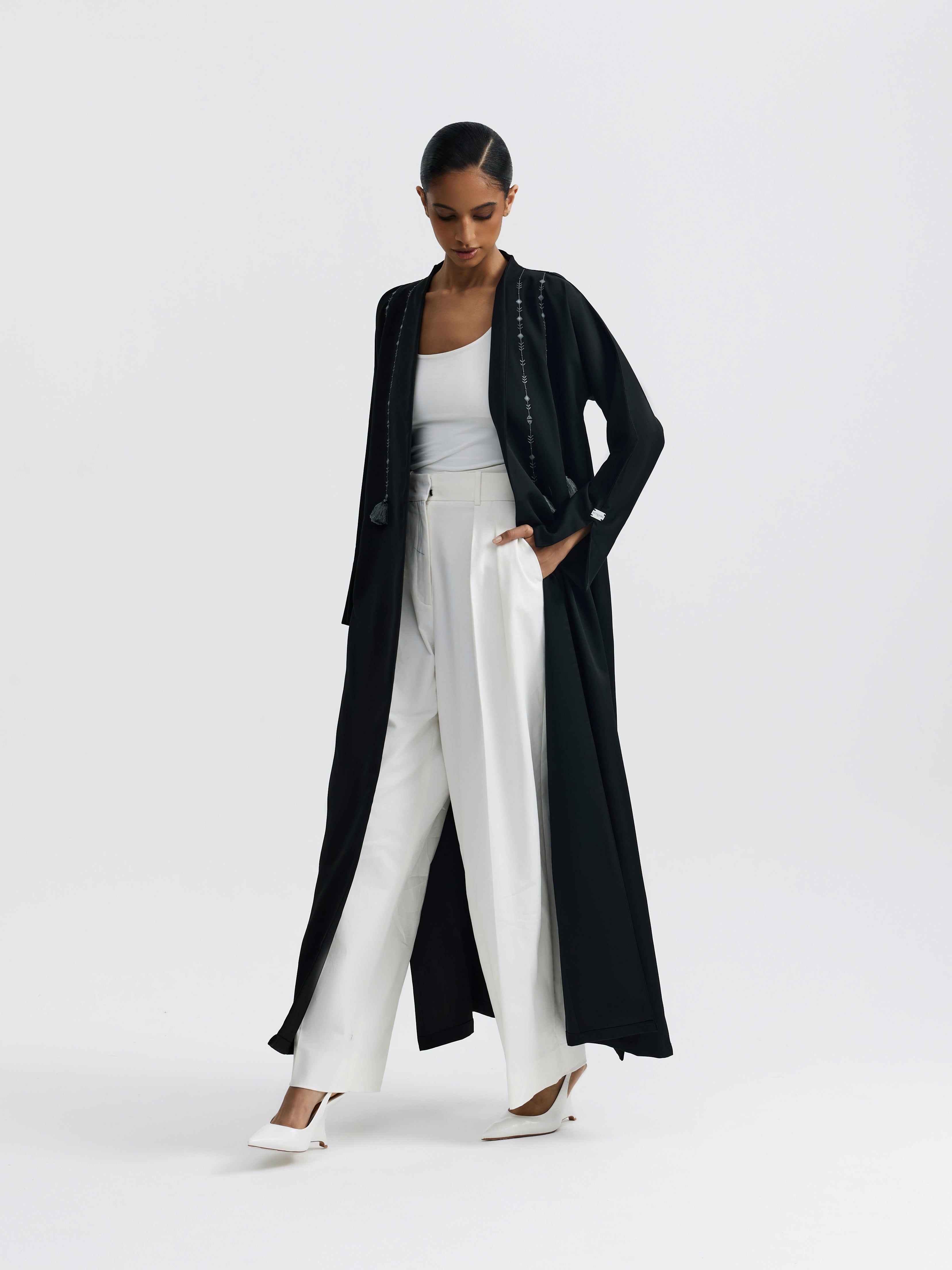 GRAY ARROW TASSELS