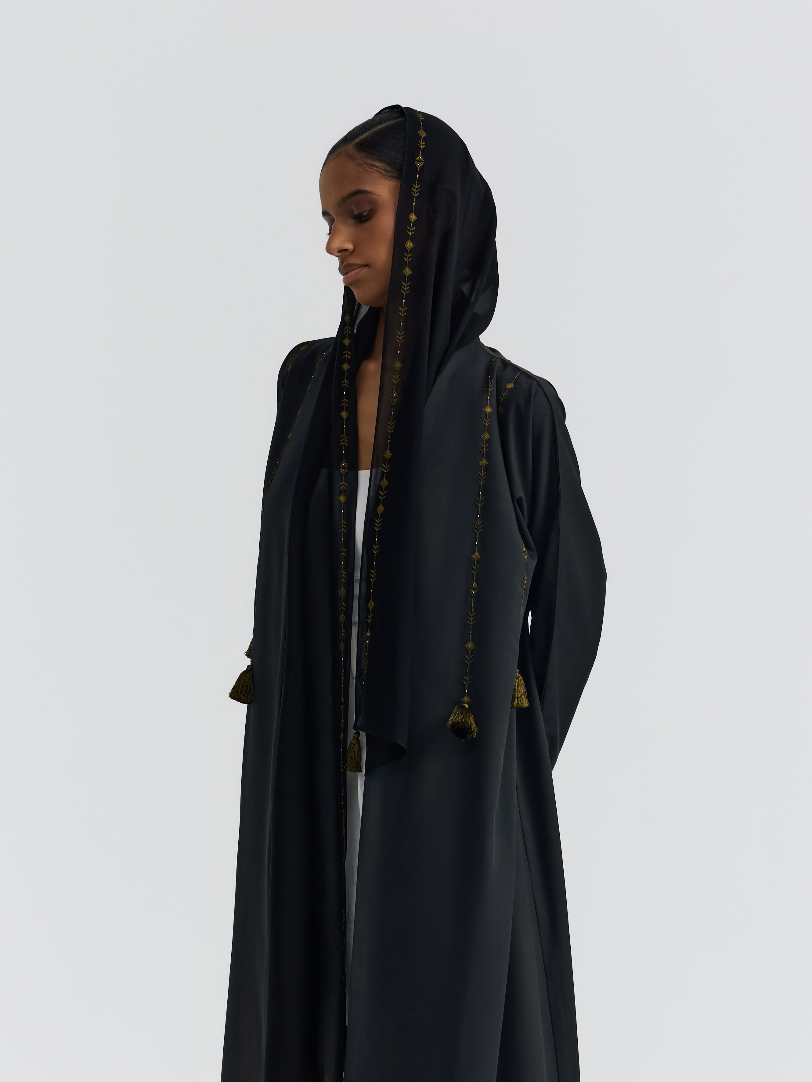 OLIVE ARROW TASSELS